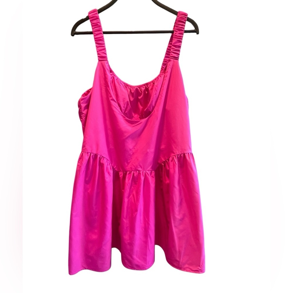 TCEC Pink Sleeveless Top RUFFLE HEM ATHLETIC DRESS FUCHSIA size large